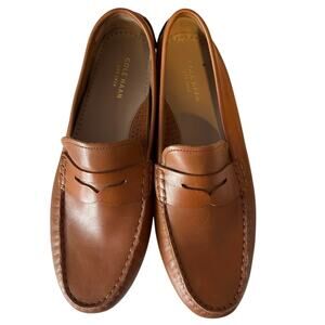 Cole Haan Tan Leather Penny Loafers